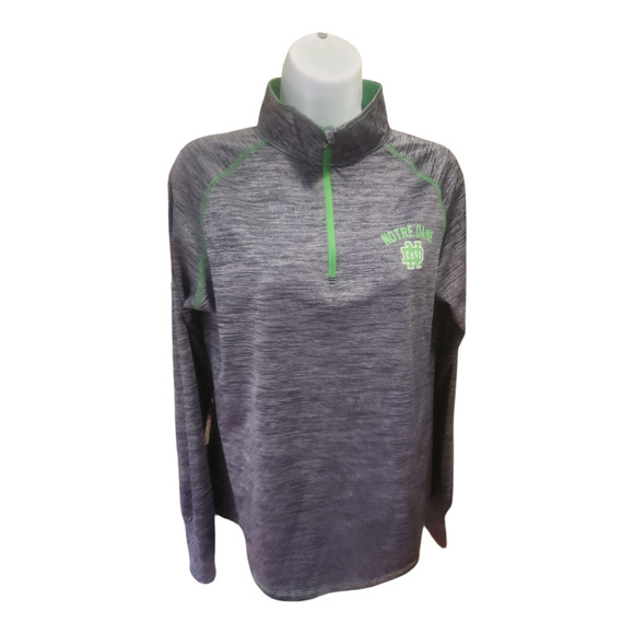 Colosseum Notre Dame Women Large 1/4 Zip Long Sleeve Pullover - Picture 2 of 7